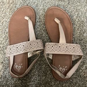 Beige Cutout Sandals